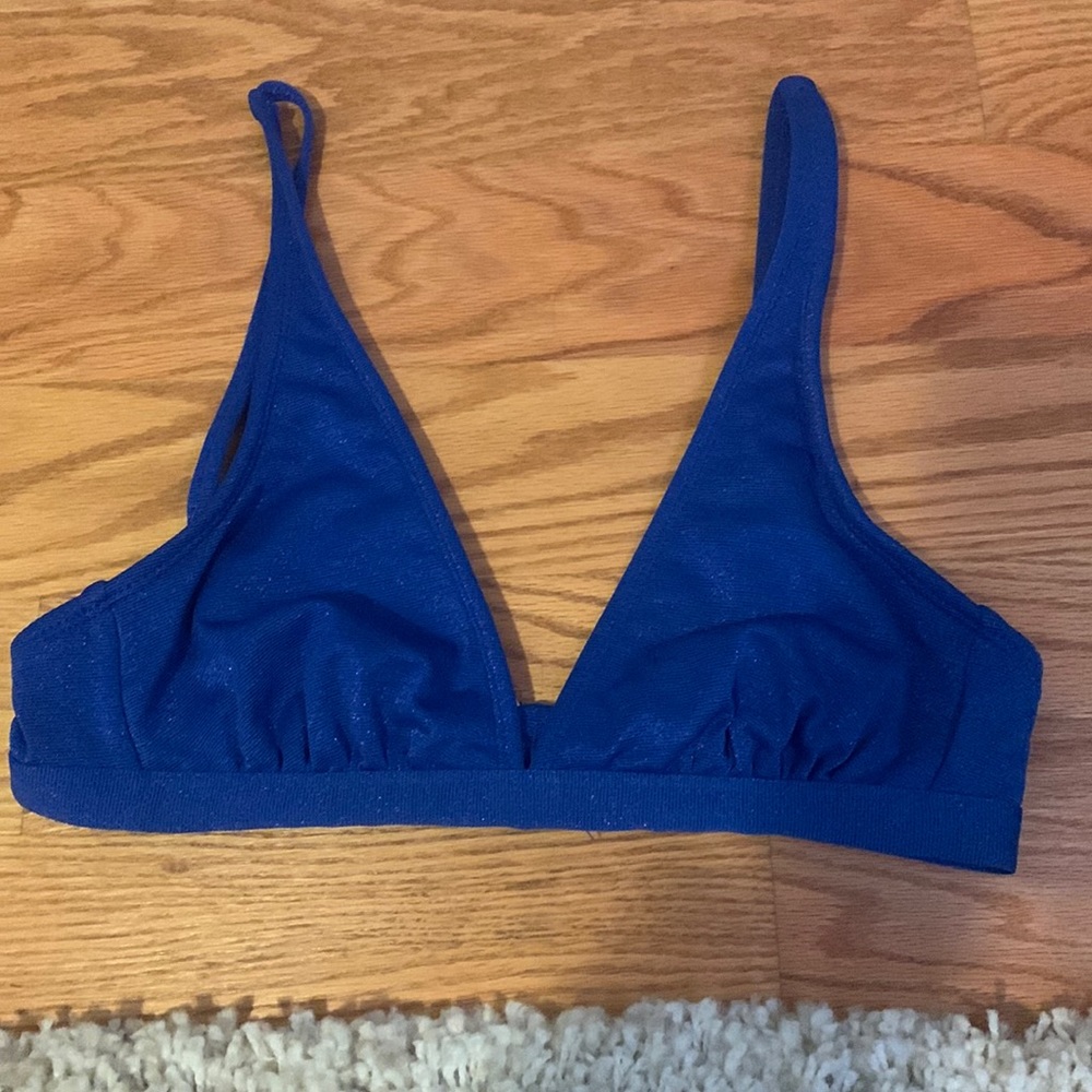 Blue bikini top